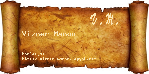 Vizner Manon névjegykártya